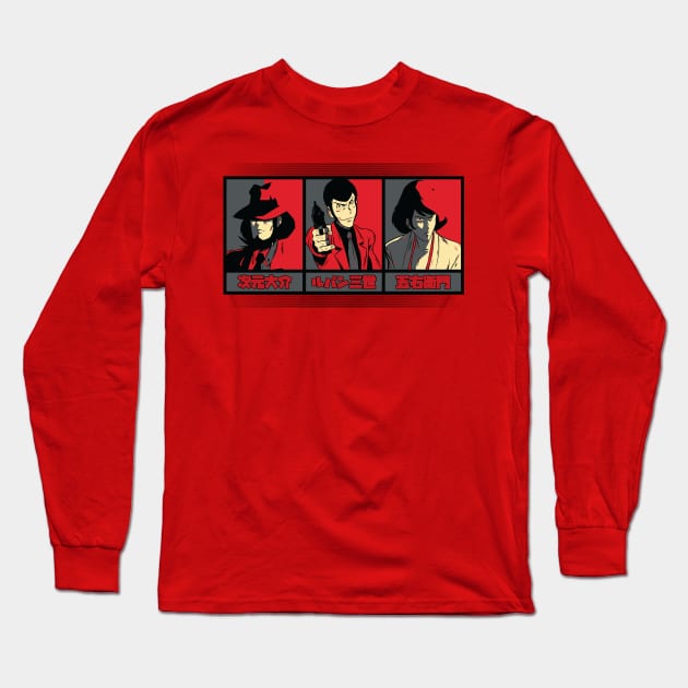 Jigen - Lupin 3rd - Goemon Long Sleeve T-Shirt by berserk